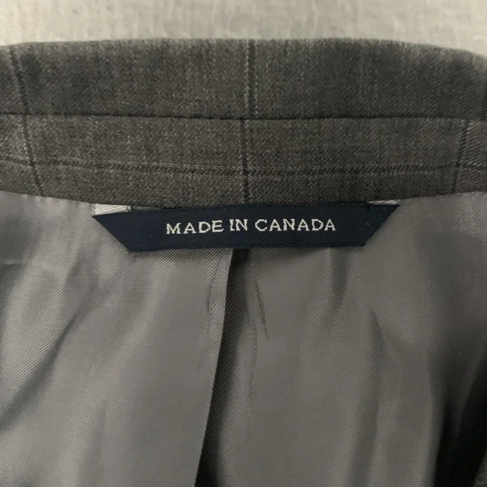 Ralph Lauren Blazer Wool Light Grey 2 Button‎ 42 Short Made Canada 90s NEW $495